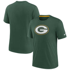 Green Bay Packers Rewind Playback Logo Tri-Blend T-Shirt - Green T-shirts