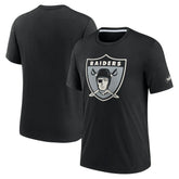 Las Vegas Raiders Rewind Playback Logo Tri-Blend T-Shirt - Black T-shirts