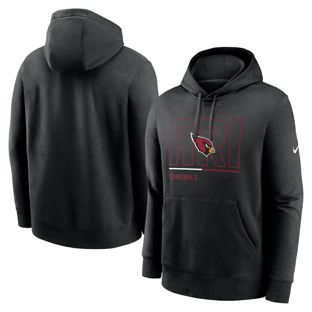 Arizona Cardinals City Code Club Fleece Pullover Hoodie - Black Hoodies