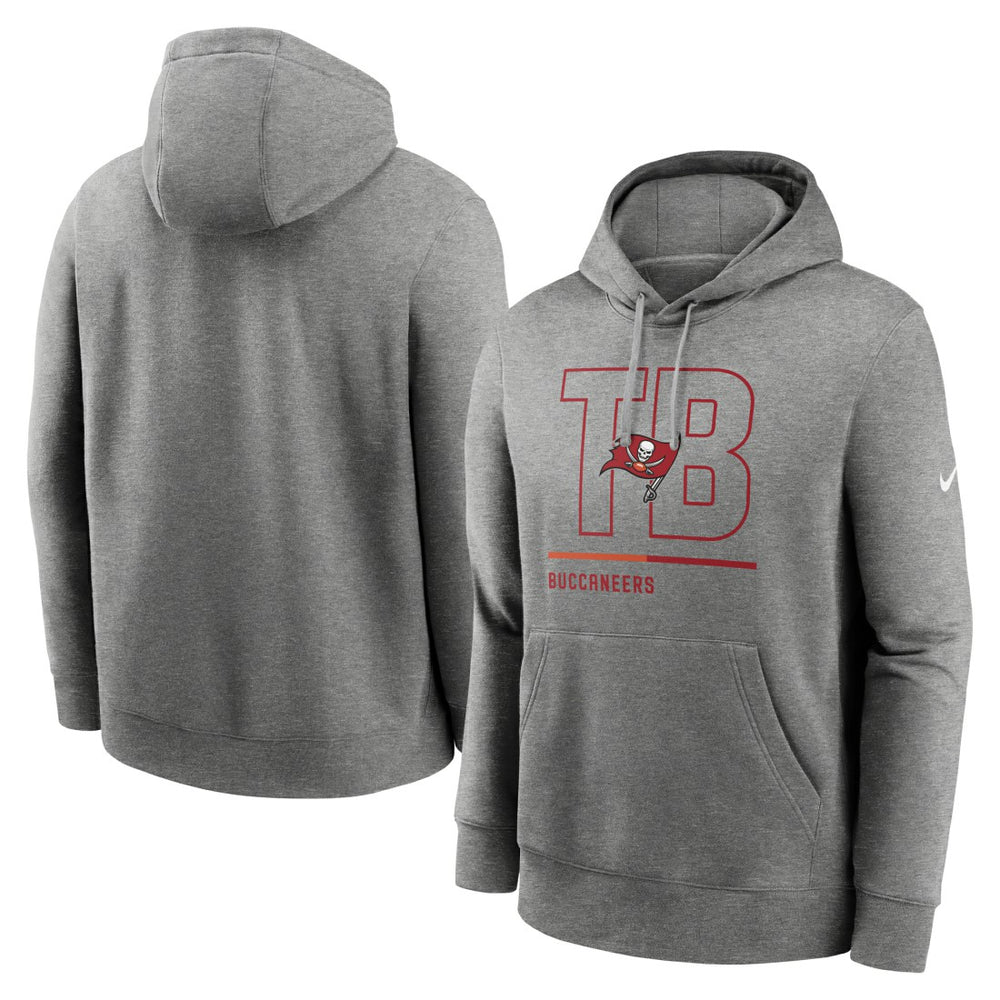 Tampa Bay Buccaneers City Code Club Fleece Pullover Hoodie - Heathered Gray Hoodies