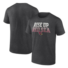 Arizona Cardinals Big & Tall Rise Up Red Sea Statement T-Shirt - Heathered Charcoal T-shirts