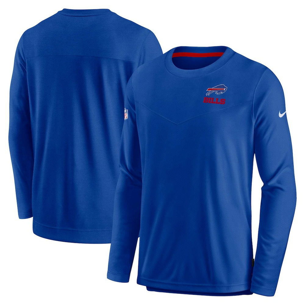 Buffalo Bills Sideline Lockup Performance Pullover Sweatshirt - Royal Pullover