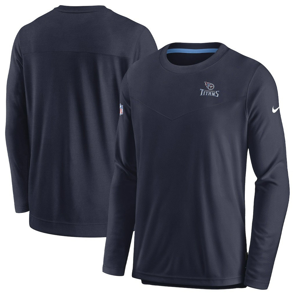 Tennessee Titans Sideline Lockup Performance Pullover Sweatshirt - Navy Pullover