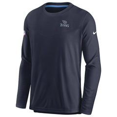 Tennessee Titans Sideline Lockup Performance Pullover Sweatshirt - Navy Pullover