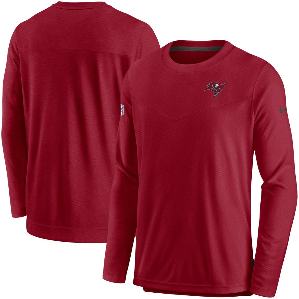 Tampa Bay Buccaneers Sideline Lockup Performance Pullover Sweatshirt - Red Pullover
