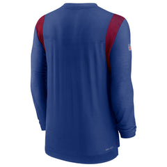 New York Giants Sideline Tonal Logo Performance Player Long Sleeve T-Shirt - Royal T-shirts