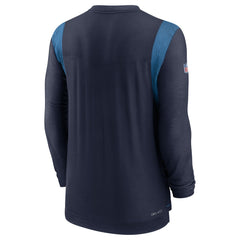 Tennessee Titans Sideline Tonal Logo Performance Player Long Sleeve T-Shirt - Navy T-shirts
