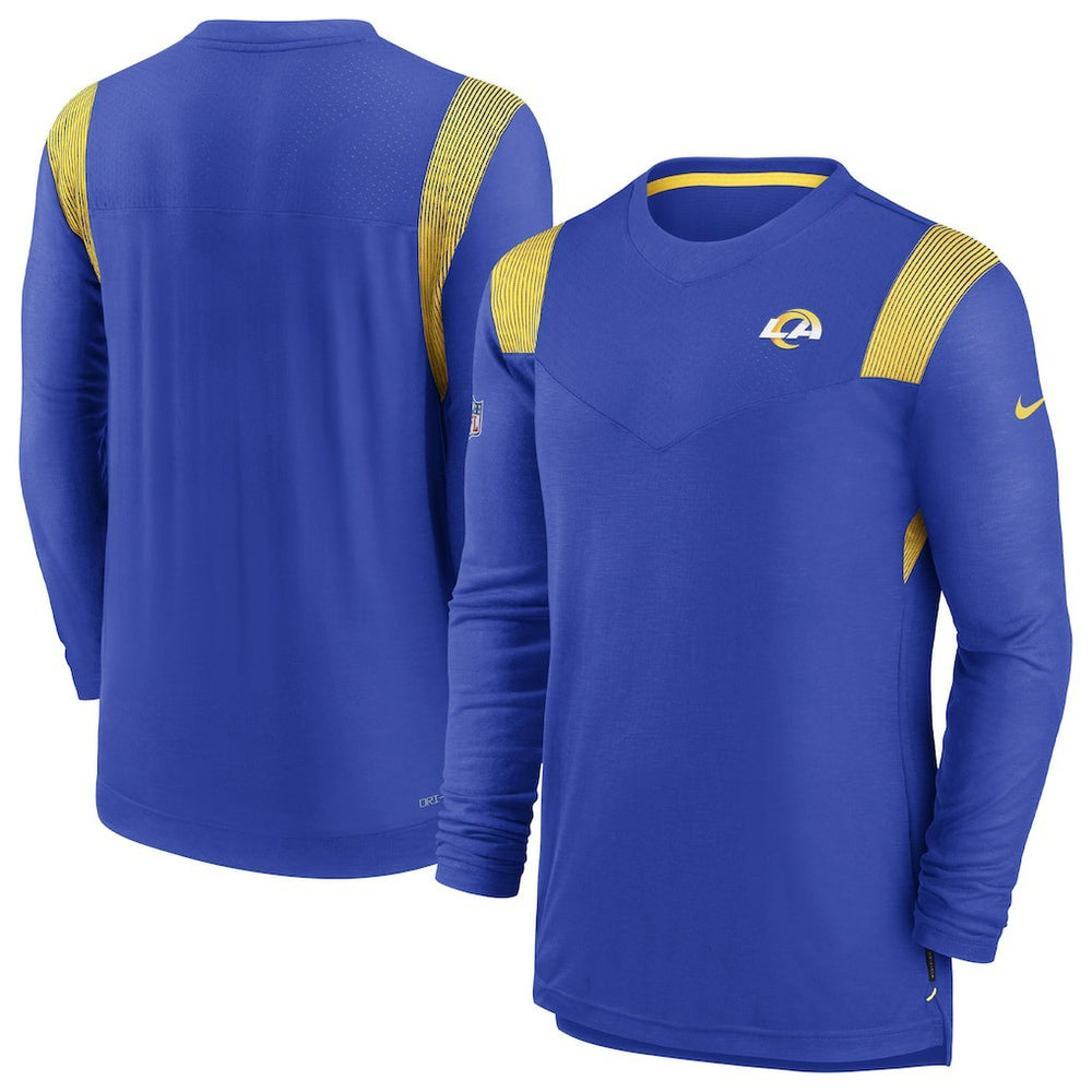Los Angeles Rams Sideline Tonal Logo Performance Player Long Sleeve T-Shirt - Royal T-shirts