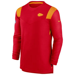 Kansas City Chiefs Sideline Tonal Logo Performance Player Long Sleeve T-Shirt - Red T-shirts