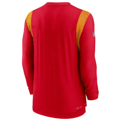 Kansas City Chiefs Sideline Tonal Logo Performance Player Long Sleeve T-Shirt - Red T-shirts