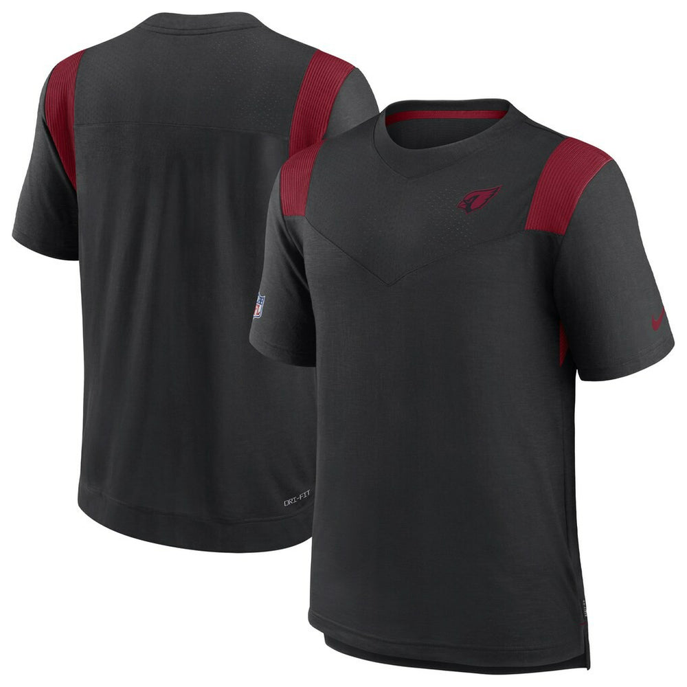 Arizona Cardinals Sideline Tonal Logo Performance Player T-Shirt - Black T-shirts