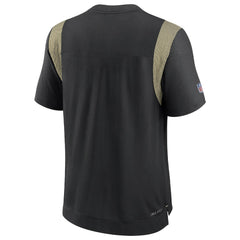 New Orleans Saints Sideline Tonal Logo Performance Player T-Shirt - Black T-shirts