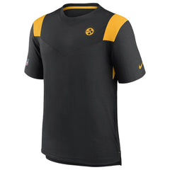 Pittsburgh Steelers Sideline Tonal Logo Performance Player T-Shirt - Black T-shirts