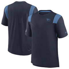 Tennessee Titans Sideline Tonal Logo Performance Player T-Shirt - Navy T-shirts