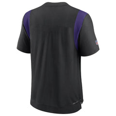 Minnesota Vikings Sideline Tonal Logo Performance Player T-Shirt - Black T-shirts