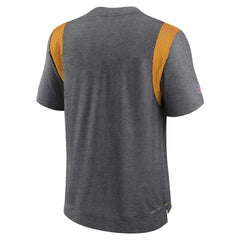 Green Bay Packers Sideline Tonal Logo Performance Player T-Shirt - Heather Charcoal T-shirts