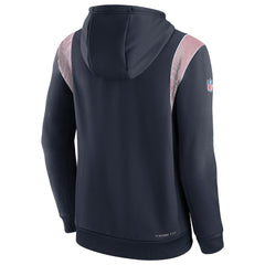Houston Texans Sideline Athletic Stack Performance Pullover Hoodie - Navy Hoodies