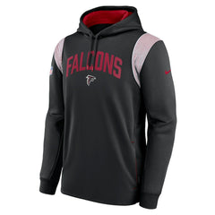 Atlanta Falcons Sideline Athletic Stack Performance Pullover Hoodie - Black Hoodies