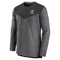 San Francisco 49ers Sideline Lockup Performance Quarter-Zip Top - Charcoal Tops