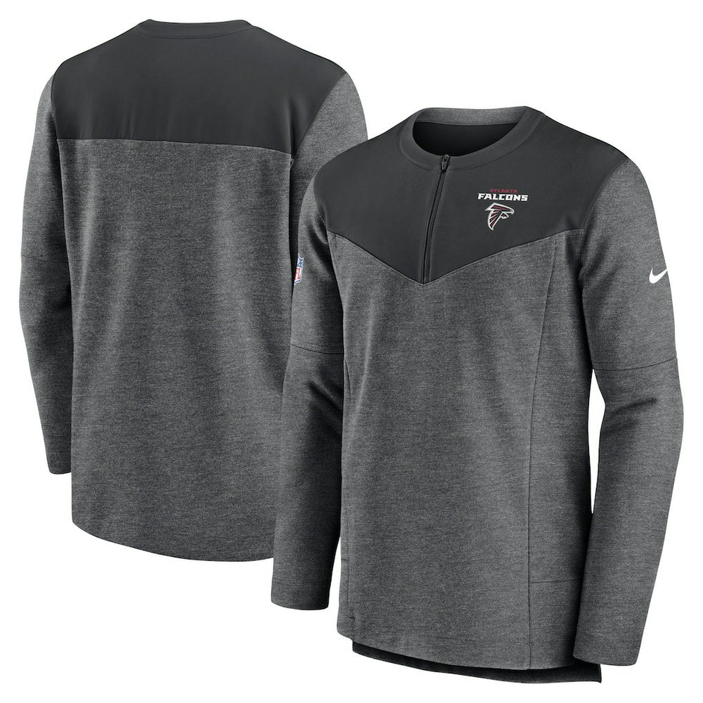 Atlanta Falcons Sideline Lockup Performance Quarter-Zip Top - Charcoal Tops
