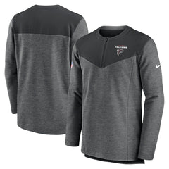 Atlanta Falcons Sideline Lockup Performance Quarter-Zip Top - Charcoal Tops