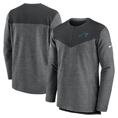 Carolina Panthers Sideline Lockup Performance Quarter-Zip Top - Charcoal Tops