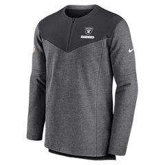 Las Vegas Raiders Sideline Lockup Performance Quarter-Zip Top - Charcoal Tops
