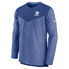 New York Giants Sideline Lockup Performance Quarter-Zip Top - Royal Tops
