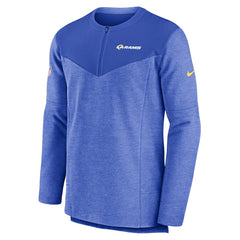 Los Angeles Rams Sideline Lockup Performance Quarter-Zip Top - Royal Tops