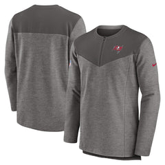 Tampa Bay Buccaneers Sideline Lockup Performance Quarter-Zip Top - Pewter Tops
