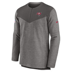Tampa Bay Buccaneers Sideline Lockup Performance Quarter-Zip Top - Pewter Tops