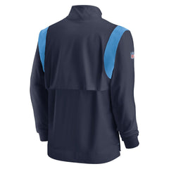 Tennessee Titans Sideline Coach Chevron Lockup Quarter-Zip Long Sleeve Top - Navy Tops
