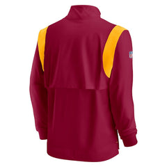 Washington Commanders Sideline Coach Chevron Lockup Quarter-Zip Long Sleeve Top - Burgundy Tops