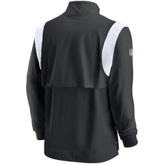Atlanta Falcons Sideline Coach Chevron Lockup Quarter-Zip Long Sleeve Top - Black/White Tops