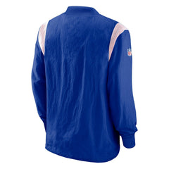 Buffalo Bills Sideline Athletic Stack V-Neck Pullover Windshirt Jacket - Royal Pullover