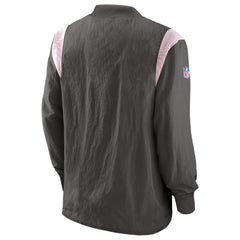 Tampa Bay Buccaneers Sideline Athletic Stack V-Neck Pullover Windshirt Jacket - Pewter Pullover