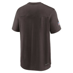 Cleveland Browns Sideline Coaches Vintage Chevron Performance V-Neck T-Shirt - Brown T-shirts