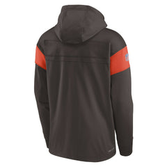Cleveland Browns Sideline Arch Jersey Performance Pullover Hoodie - Brown Jerseys