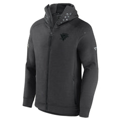 Pittsburgh Penguins Fanatics Authentic Pro Road Tech Lightweight Full-Zip Hoodie Jacket - Charcoal | US 4509613