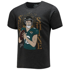 Trevor Lawrence Jacksonville Jaguars Majestic Threads Tri-Blend Player Graphic T-Shirt - Black T-shirts