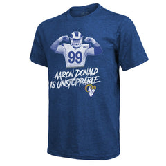 Aaron Donald Los Angeles Rams Majestic Threads Tri-Blend Player Graphic T-Shirt - Royal T-shirts
