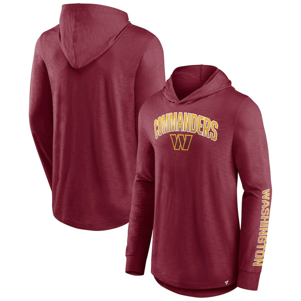 Washington Commanders Front Runner Long Sleeve Hooded T-Shirt - Burgundy T-shirts