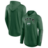 New York Jets Front Runner Long Sleeve Hooded T-Shirt - Green T-shirts