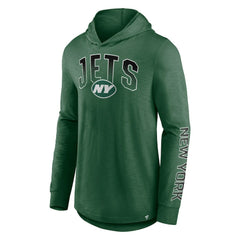 New York Jets Front Runner Long Sleeve Hooded T-Shirt - Green T-shirts