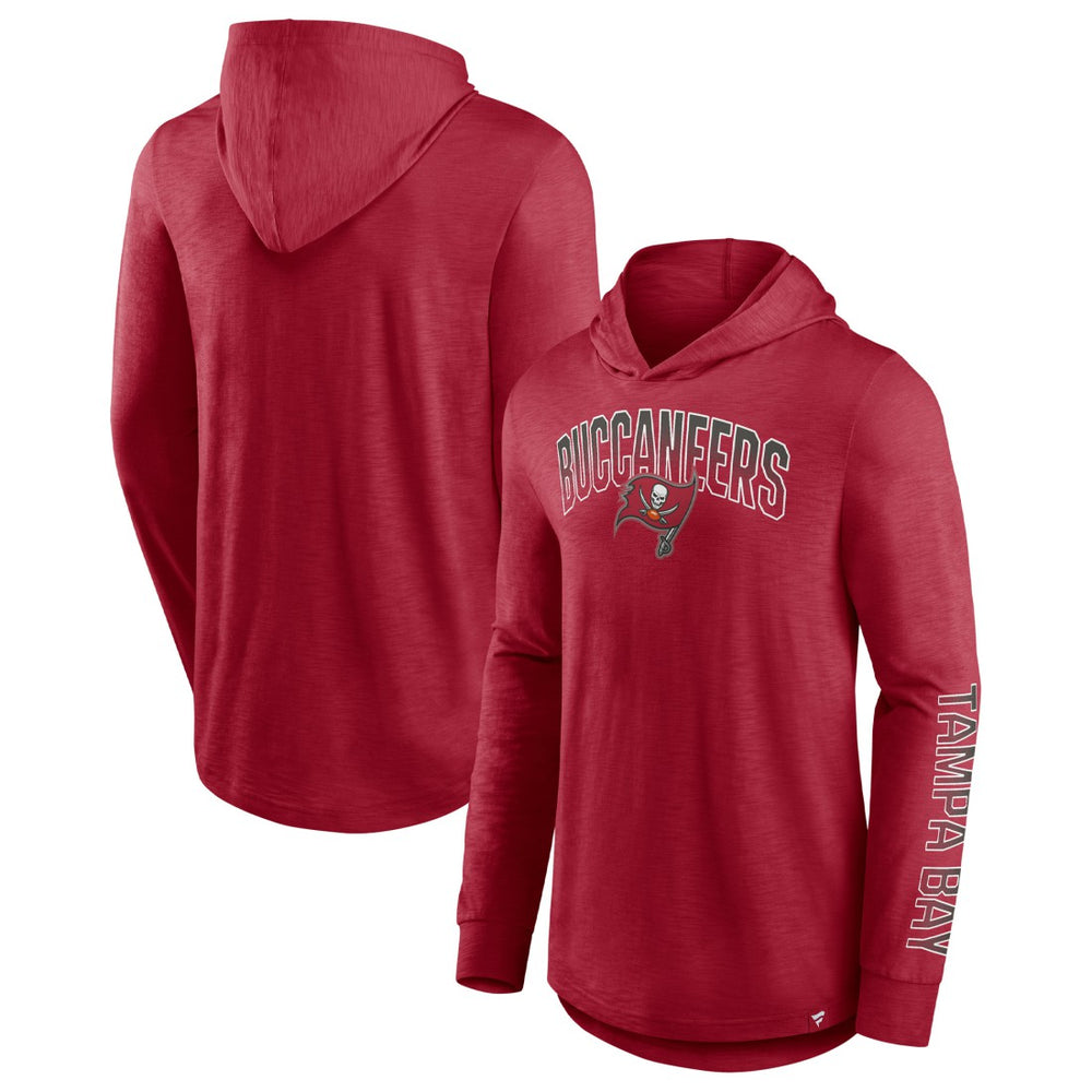 Tampa Bay Buccaneers Front Runner Long Sleeve Hooded T-Shirt - Red T-shirts