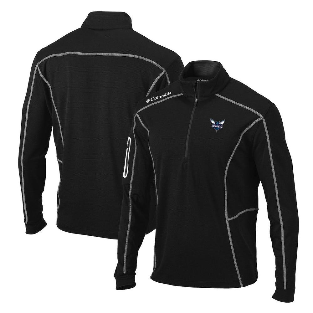 Charlotte Hornets Team Shotgun Quarter-Zip Pullover Jacket Black - Columbia