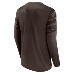 Cleveland Browns Square Off Long Sleeve T-Shirt - Brown/Orange T-shirts