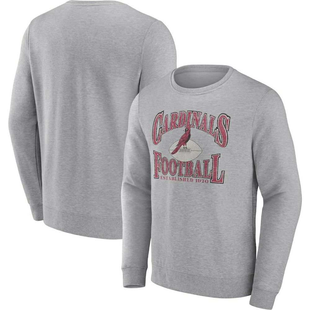 Arizona Cardinals Playability Pullover Sweatshirt - Heathered Charcoal Pullover