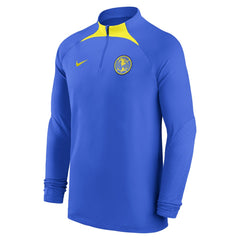 Club America 2022/23 Strike Drill Performance Raglan Quarter-Zip Long Sleeve Top Blue - Nike