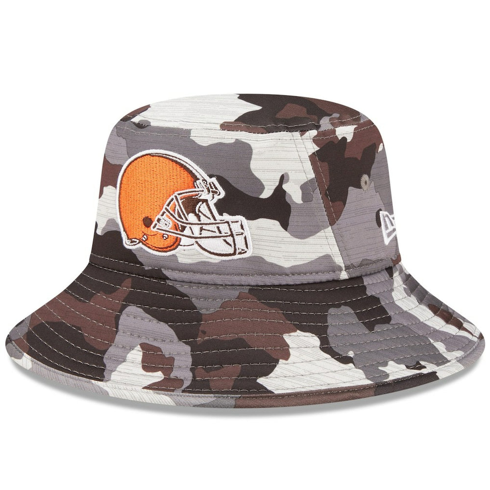 Cleveland Browns New Era 2022 NFL Training Camp Bucket Hat - Camo Hats